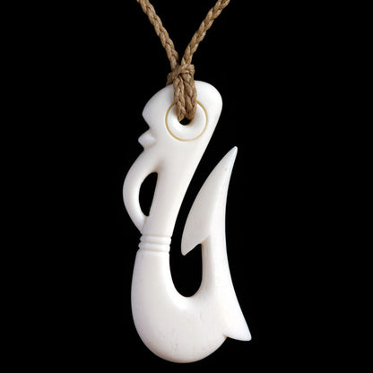 Stevie Ray Matau hand crafted bone pendant Medium 50mm Long (2")