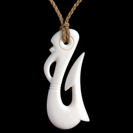 Stevie Ray Matau hand crafted bone pendant Medium 50mm Long (2")