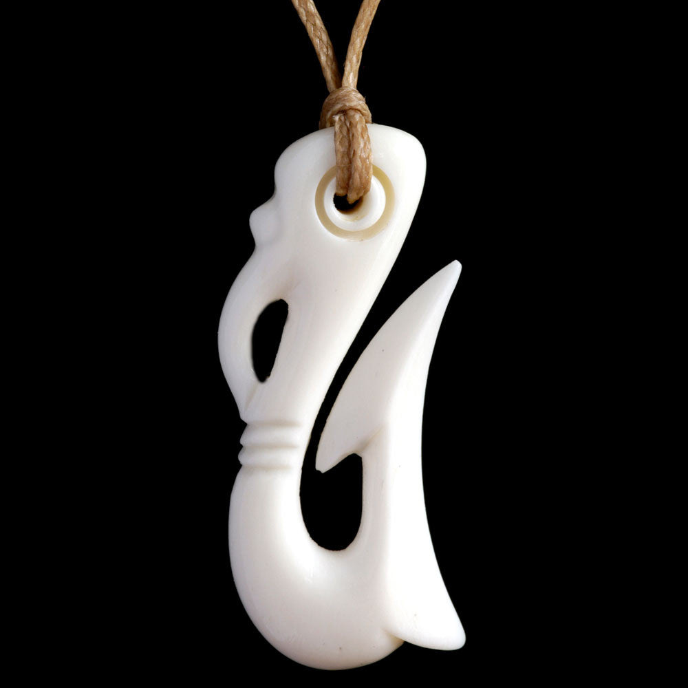 Stevie Ray Matau hand crafted bone pendant Large 63mm Long (2.5")