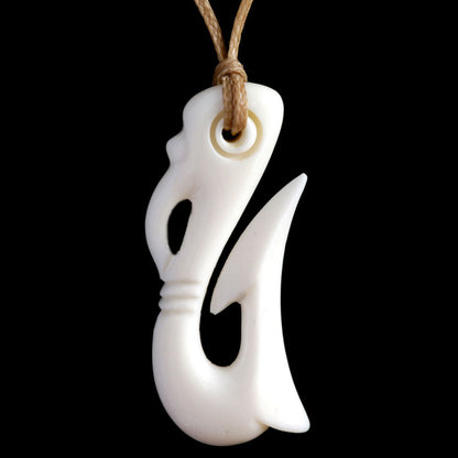 Stevie Ray Matau hand crafted bone pendant Large 63mm Long (2.5")
