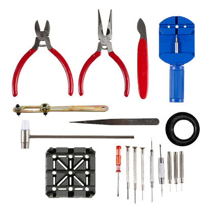 18Pcs Horologe Wrist Watch Repair Set Kit Case Opener Remover Strap Pin Repair Tools
