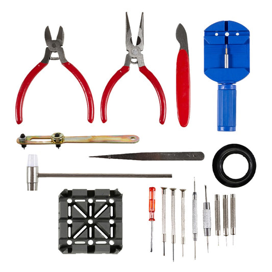 18Pcs Horologe Wrist Watch Repair Set Kit Case Opener Remover Strap Pin Repair Tools