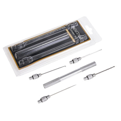 Fishing Baiting Needle Set 5-in-1 Aluminum Alloy Carp Fishing Rigging Needle Stringer Drill Hooks Fishing Bait Needle Tool
