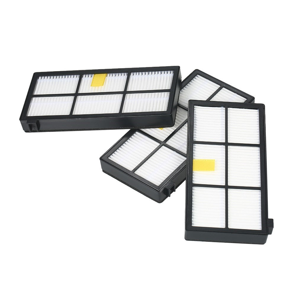 Pack of 12 Replacement Accessories Kit in 4 Side Brushes + 8 HEPA Filters for iRobot Roomba 800 & 900 Series Vacuum Cleaner