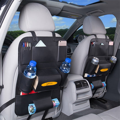 PU Leather Car Seat Back Organizer Backseat Storage Box
