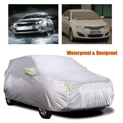 Car Cover Full Sedan Covers with Reflective Strip Sunscreen Protection Dustproof