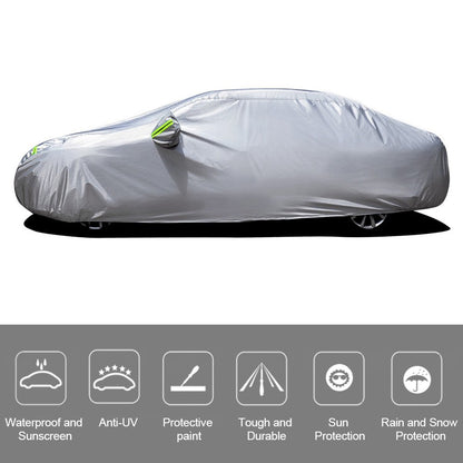 Car Cover Full Sedan Covers with Reflective Strip Sunscreen Protection Dustproof