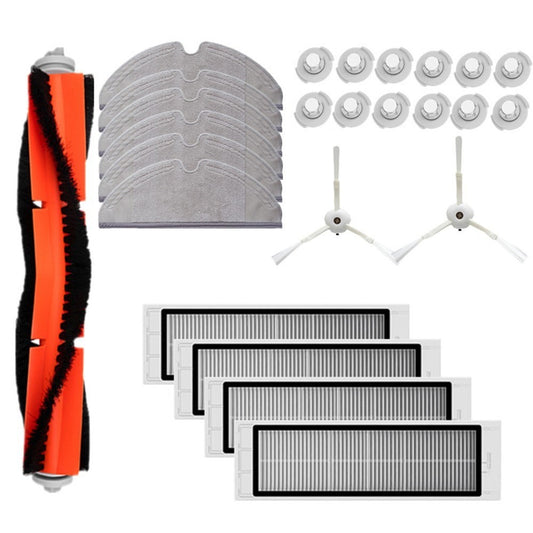 Dust Catcher Accessories Set with 2Pcs Side Brush 4Pcs HEPA Filter 1Pcs Main Brush 6Pcs Mop Cloth 12Pcs Watertank Filters for XIAOMI Vacuum Cleaner Roborock S Roborock T Series