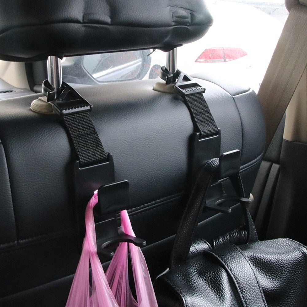 2Pcs/Set Universal Car Headrest Hooks Auto Back Seat Hanger Easy Installation Storage Bottle Holder