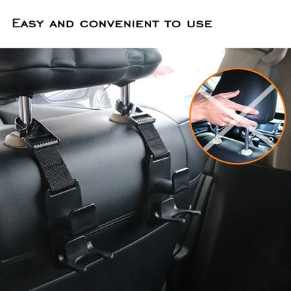 2Pcs/Set Universal Car Headrest Hooks Auto Back Seat Hanger Easy Installation Storage Bottle Holder