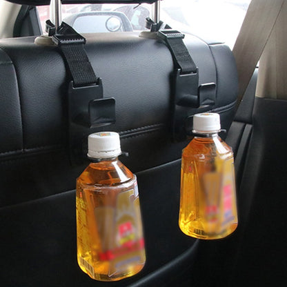 2Pcs/Set Universal Car Headrest Hooks Auto Back Seat Hanger Easy Installation Storage Bottle Holder