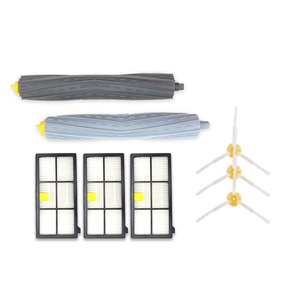 3 Filters 3 Side Brushes 1 Rolling Brush Accessory Vacuum Cleaner Replacement Part for iRobot Roomba 800 900 860 880 885 980 Series