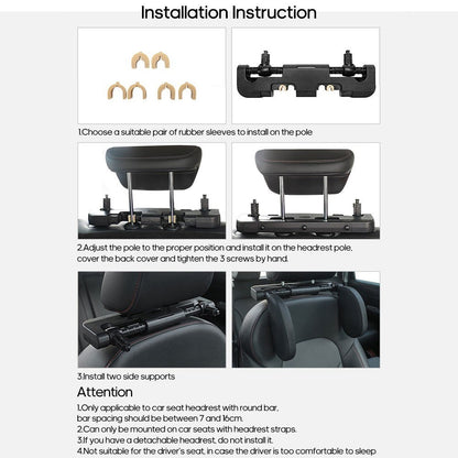 Triaxial Adjustable Car Seat Headrest Pillow Car Neck Head Shoulder Sleep Cushion