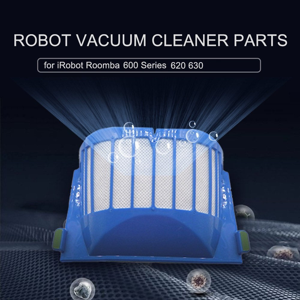 Robot Vacuum Cleaner Parts Blue Aero Vac Filter Replacement for iRobot Roomba 675 / 670 / 665 / 690 / 692 / 694 / 671 / 677 / 650