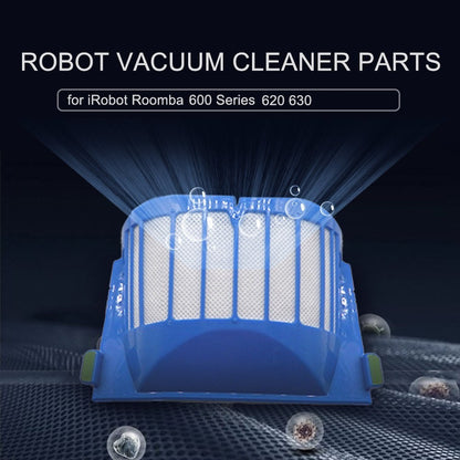 Robot Vacuum Cleaner Parts Blue Aero Vac Filter Replacement for iRobot Roomba 675 / 670 / 665 / 690 / 692 / 694 / 671 / 677 / 650