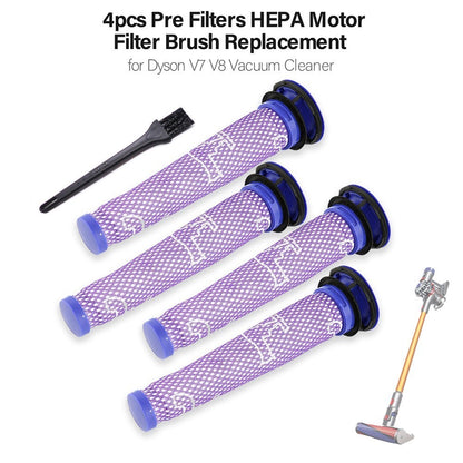 Pre Filters HEPA Motor Filter Replacement for Dyson V7 V8 Vacuum Cleaner