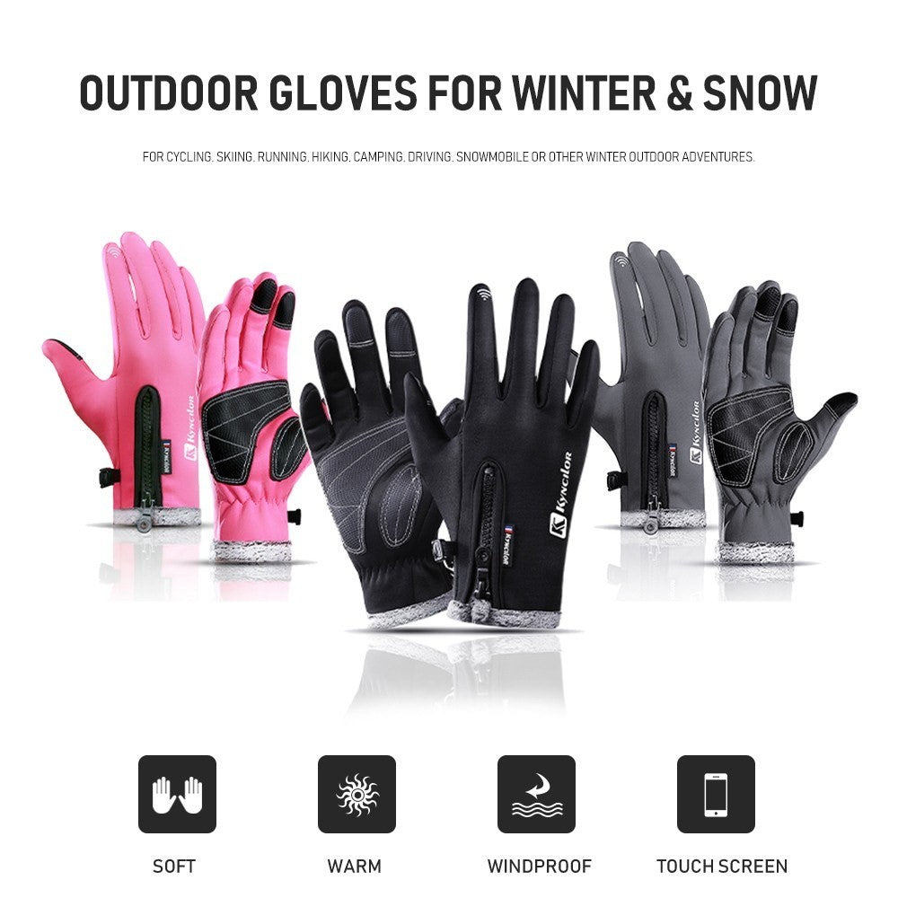 KYNCILOR For Outdoor Exercise Work Winter Warm Gloves Fleece Windproof Waterproof Gloves