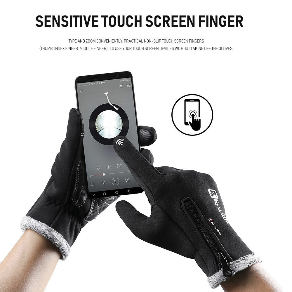 KYNCILOR For Outdoor Exercise Work Winter Warm Gloves Fleece Windproof Waterproof Gloves