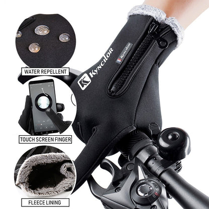 KYNCILOR For Outdoor Exercise Work Winter Warm Gloves Fleece Windproof Waterproof Gloves