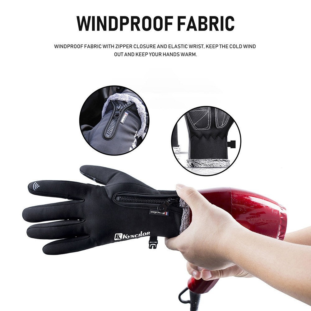 KYNCILOR For Outdoor Exercise Work Winter Warm Gloves Fleece Windproof Waterproof Gloves