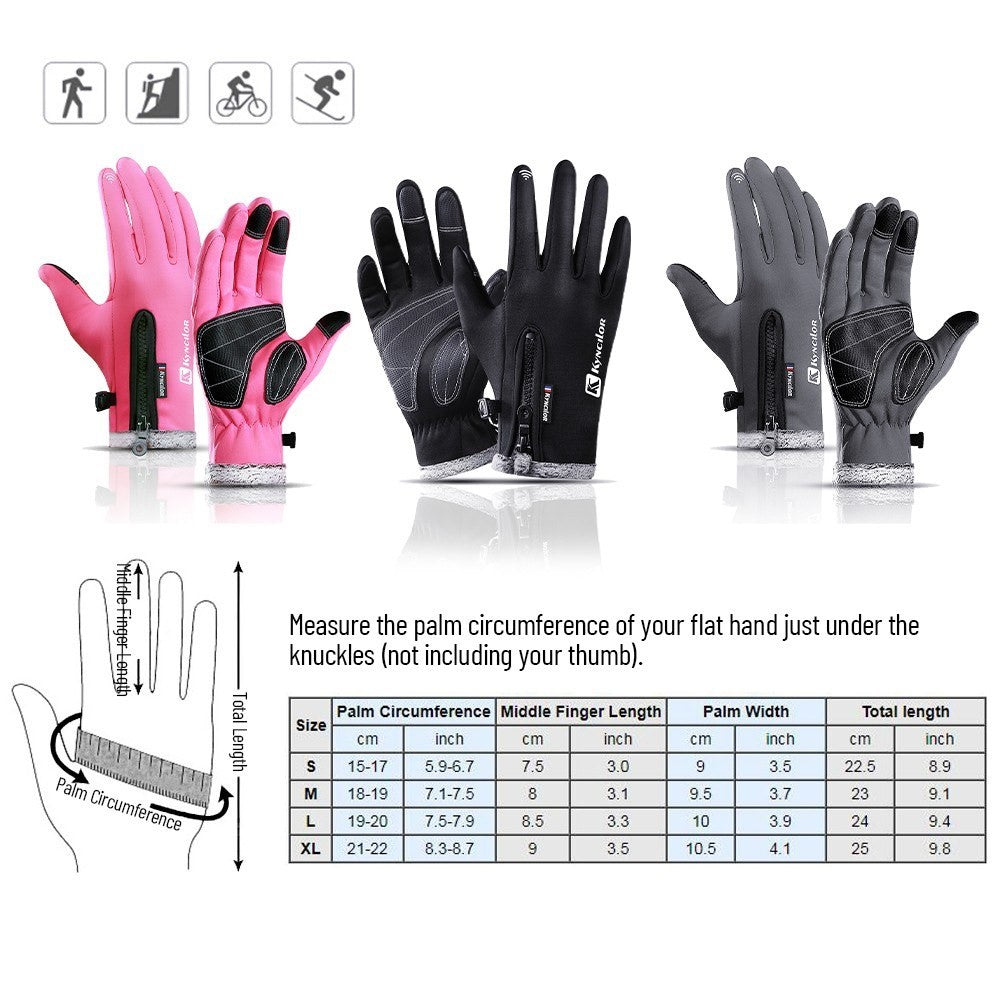KYNCILOR For Outdoor Exercise Work Winter Warm Gloves Fleece Windproof Waterproof Gloves