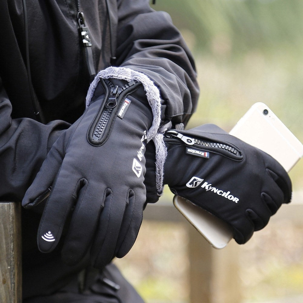 KYNCILOR For Outdoor Exercise Work Winter Warm Gloves Fleece Windproof Waterproof Gloves