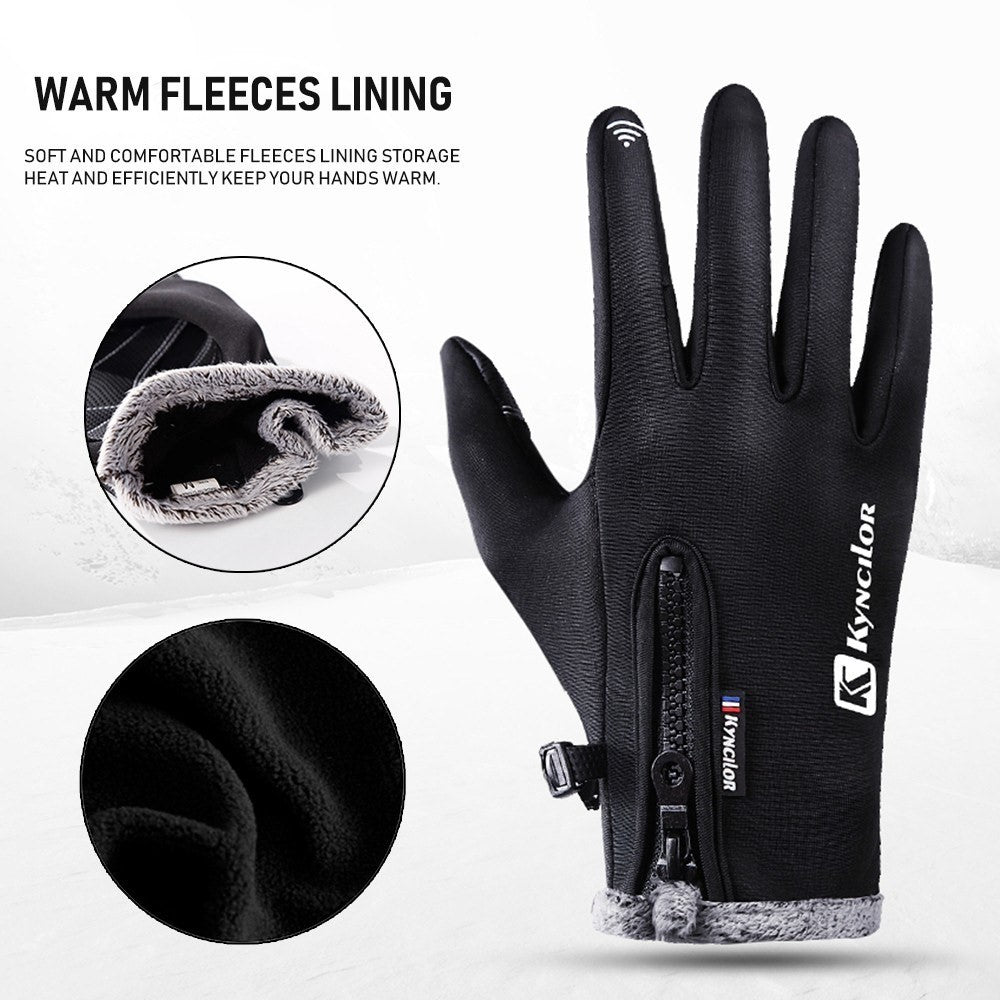 KYNCILOR For Outdoor Exercise Work Winter Warm Gloves Fleece Windproof Waterproof Gloves