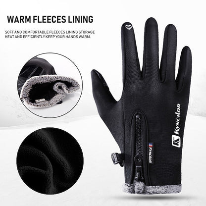 KYNCILOR For Outdoor Exercise Work Winter Warm Gloves Fleece Windproof Waterproof Gloves