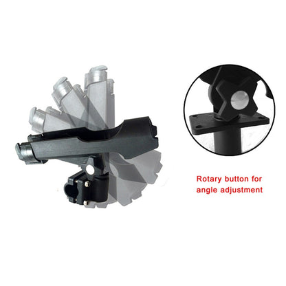 Adjustable Fishing Rod Rack Holder 360 Degrees Rotating Kayak Rail Boat Fishing Pole Support Tool