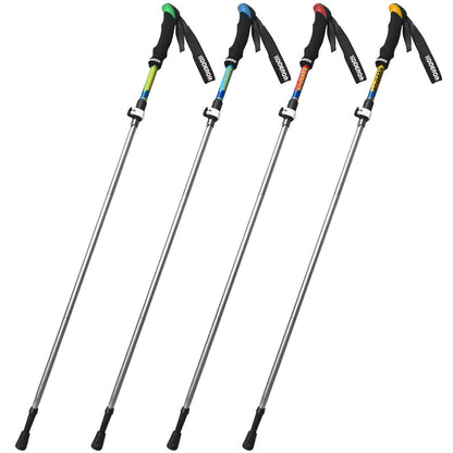 KODENOR 2 PCS Collapsible Trekking Pole Set For Trekking Camping Traveling Climbing Short Style