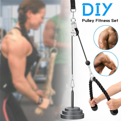 F054A Fitness DIY Pulley Cable Machine Attachment System Loading Pin Lifting Arm Biceps Triceps Blaster Hand Strength Training Equipment