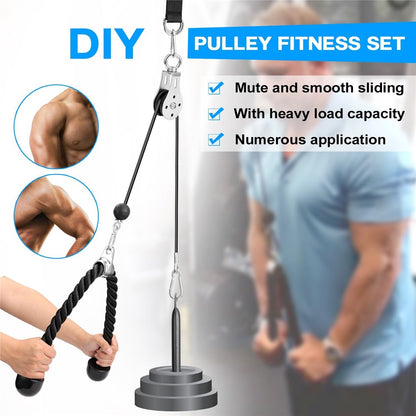 F054A Fitness DIY Pulley Cable Machine Attachment System Loading Pin Lifting Arm Biceps Triceps Blaster Hand Strength Training Equipment