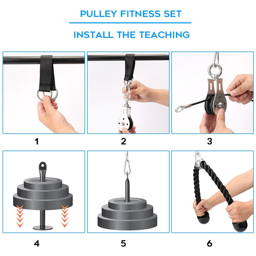 F054A Fitness DIY Pulley Cable Machine Attachment System Loading Pin Lifting Arm Biceps Triceps Blaster Hand Strength Training Equipment