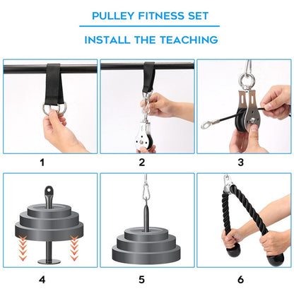 F054A Fitness DIY Pulley Cable Machine Attachment System Loading Pin Lifting Arm Biceps Triceps Blaster Hand Strength Training Equipment