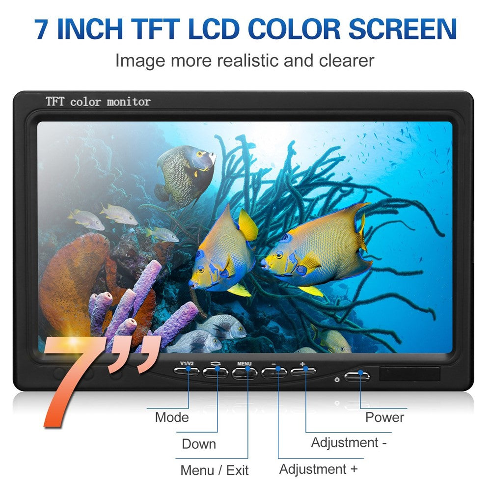 7 Inch 1200TVL For Ice Sea Underwater Fishing Camera Fish Finder with LED Lamps