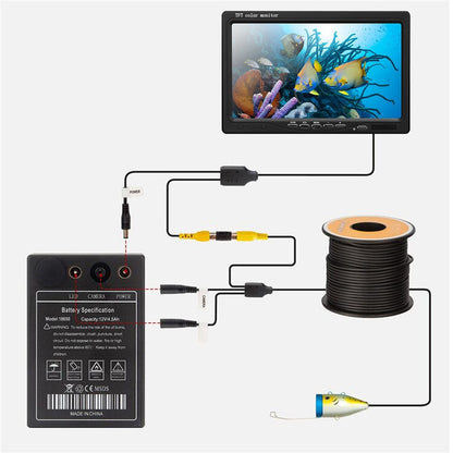 7 Inch 1200TVL For Ice Sea Underwater Fishing Camera Fish Finder with LED Lamps