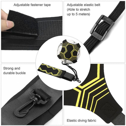 Soccer Trainer Kick Trainer Practicing Training Aid with Adjustable Belt
