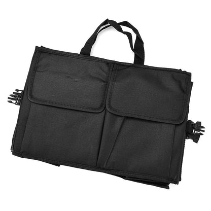 Foldable Portable Car Trunk Storage Bag Multi Compartments Large Capacity Oxford Cloth Storage Case Organizer for Camping Outing Traveling