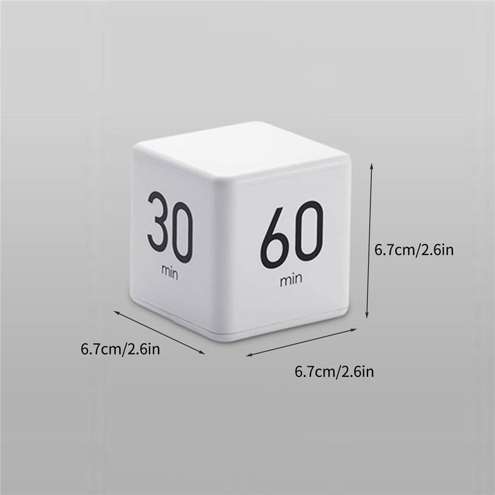 Cube Timer Learning Cooking Workout Timer Alarm Clock, LCD Screen Display Time, 15/20/30/60 Minutes Countdown Reminder