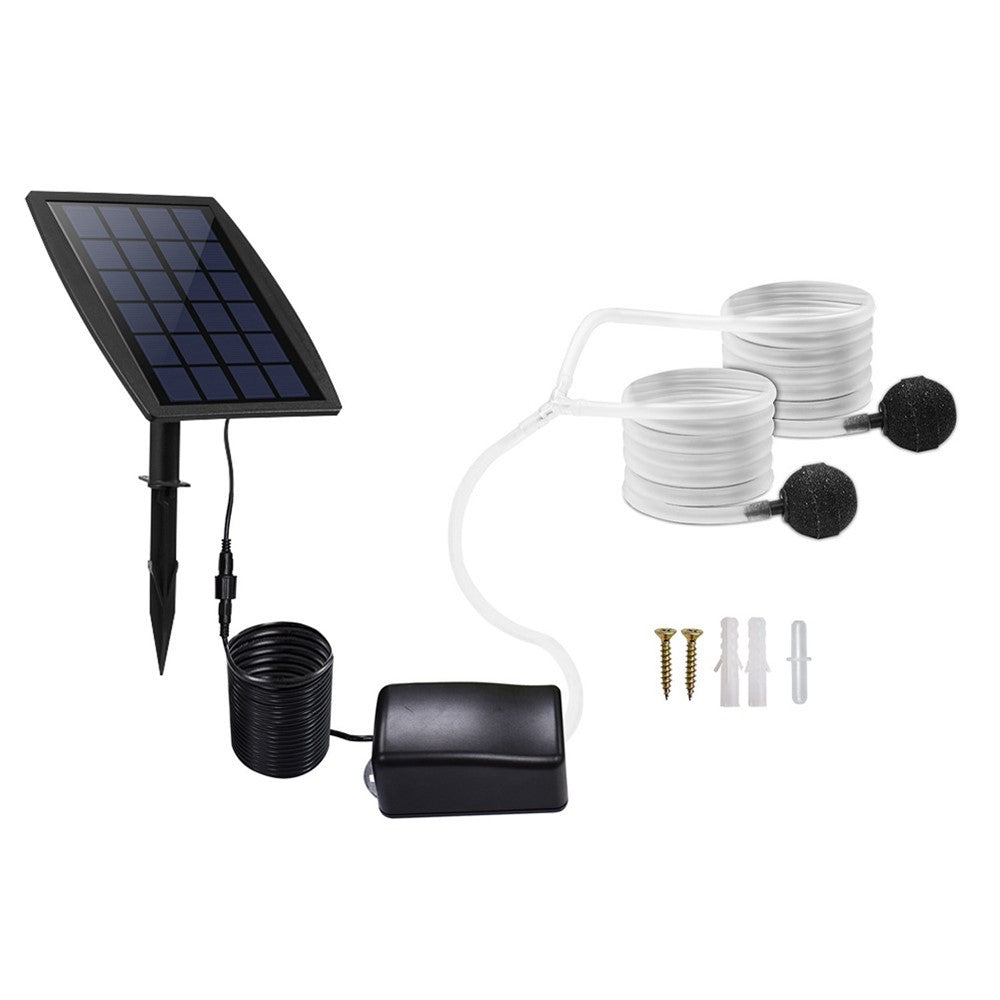 Solar Powered Oxygen Pump Portable Water Oxygen Pump Household Fish Aquarium Oxygenator Pool Air Oxygen Pump Aerator