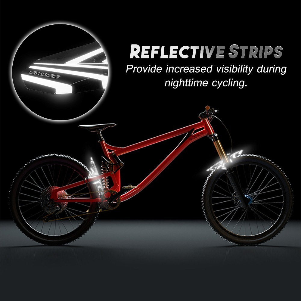ENLEE MTB Bicycle Front Rear Mudguard with Drainage Holes Reflective Bike Front Rear Fender Mountain Bicycle Accessories Fits 26'' 27.5'' 29''