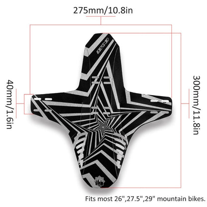 ENLEE MTB Bicycle Front Rear Mudguard with Drainage Holes Reflective Bike Front Rear Fender Mountain Bicycle Accessories Fits 26'' 27.5'' 29''