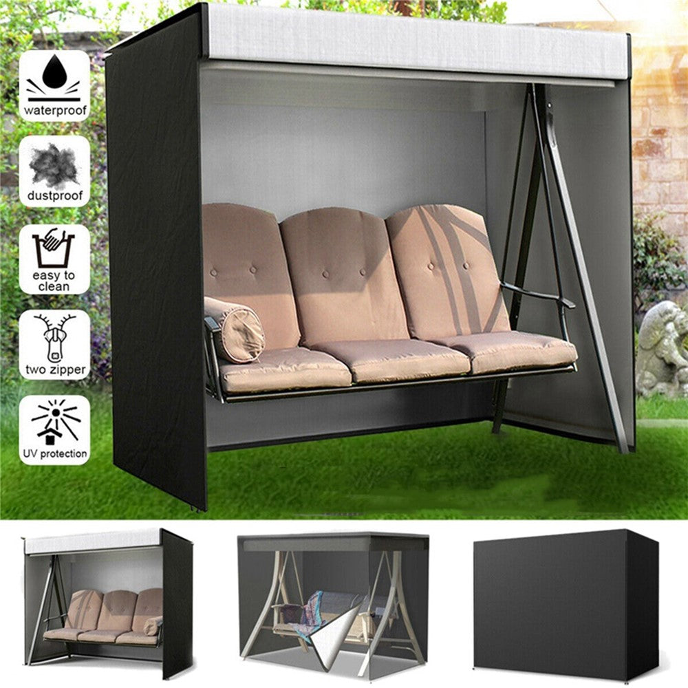 Outdoor Swing Hanging Chair Protection Cover Two Zipper UV Protection Universal Cover Garden Waterproof Dust Cover