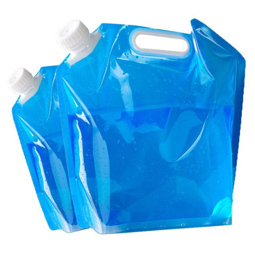 Collapsible Water Container Outdoor Camping Hiking Emergency Survival Water Storage Jug Bag