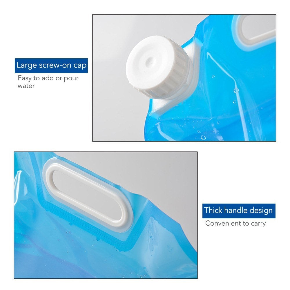 Collapsible Water Container Outdoor Camping Hiking Emergency Survival Water Storage Jug Bag