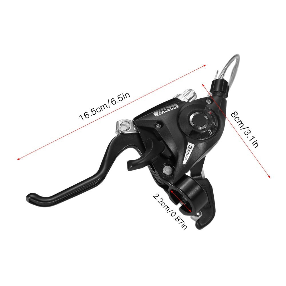 2pcs Bicycle Speed Shifter Brake Shifter 21 Speed Bike Gear Shifter Brake Lever Combo for Moutain Bike MTB BMX Fixie Gear Cycling