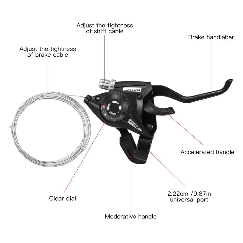 2pcs Bicycle Speed Shifter Brake Shifter 21 Speed Bike Gear Shifter Brake Lever Combo for Moutain Bike MTB BMX Fixie Gear Cycling