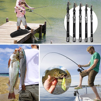 Portable Lightweight Fishing Rod Carbon Fiber Telescopic Fishing Rod Ultra-Sensitive Sea Saltwater Freshwater Fishing Rod