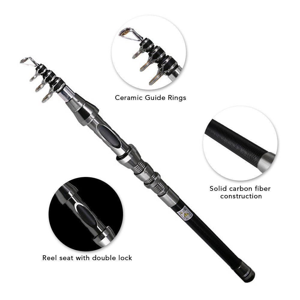 Portable Lightweight Fishing Rod Carbon Fiber Telescopic Fishing Rod Ultra-Sensitive Sea Saltwater Freshwater Fishing Rod