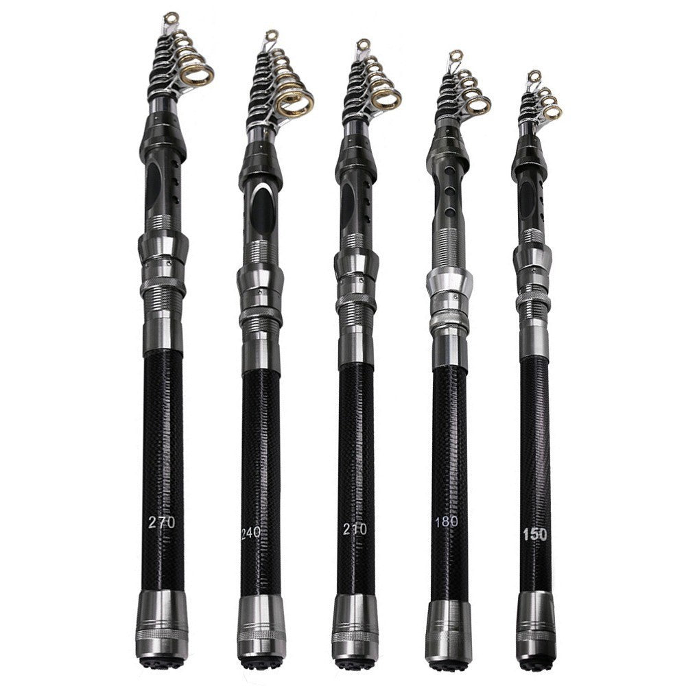 Portable Lightweight Fishing Rod Carbon Fiber Telescopic Fishing Rod Ultra-Sensitive Sea Saltwater Freshwater Fishing Rod